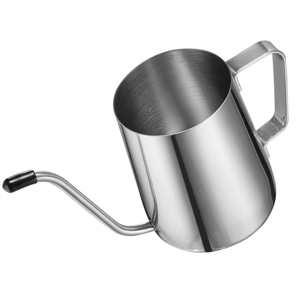 Long Narrow Spout Coffee Pot (8.7 Oz) Small Fine Stainless Pour Over Drip Coffee Pot Gooseneck Tea Kettle (Silver, 250Ml)