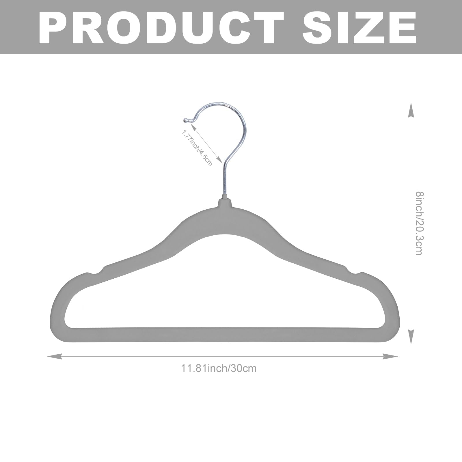 Goodtou Kids Velvet Hangers 50 Pack, Non Slip Baby Hangers For Closet Children'S Clothes Hangers Felt Clothes Hanger For Infant/