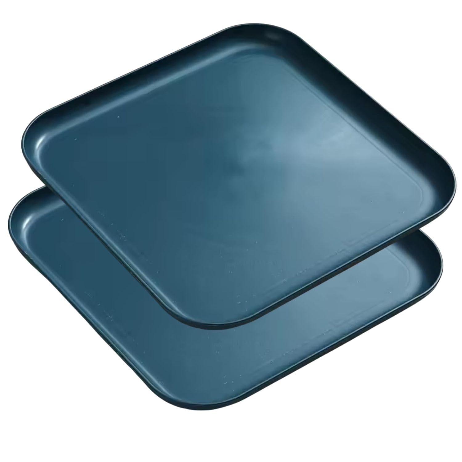 Fs Cool Square Lightweight Wheat Straw Plates, Deep Dinner Dishes, Camping Dinnerware For Serving Pasta Fruit Unbreakable Tea Pl