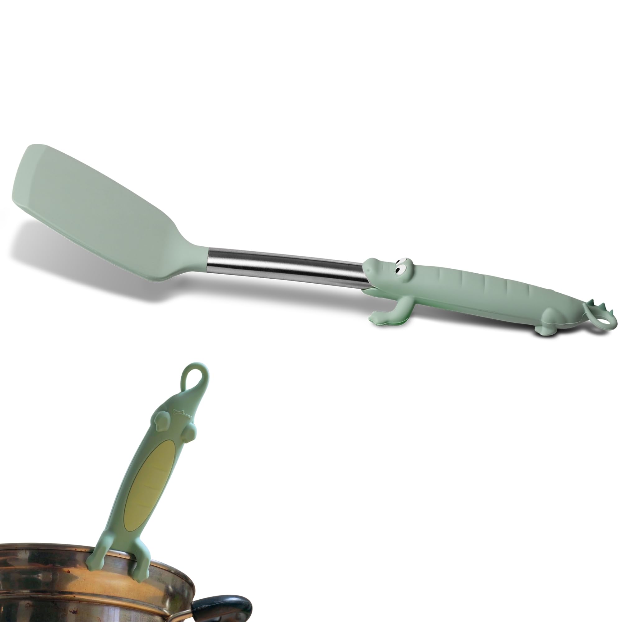 BONE CrocodileInspired Kitchen Utensils, SelfStanding Cute Cooking Tools