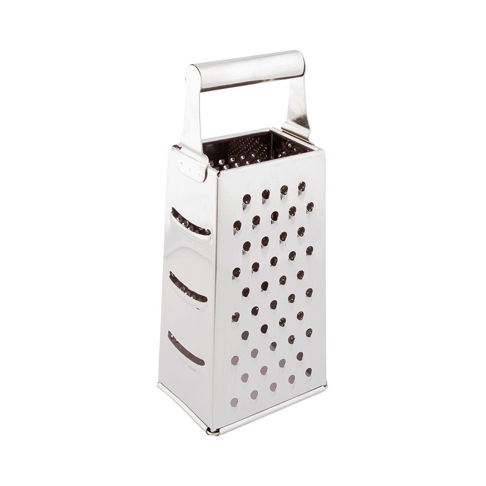 Restaurantware Met Lux Cheese Grater 1 Heavy-Duty Box Grater - With 4 Sides Built-In Handle Stainless Steel Food Grater For Vege