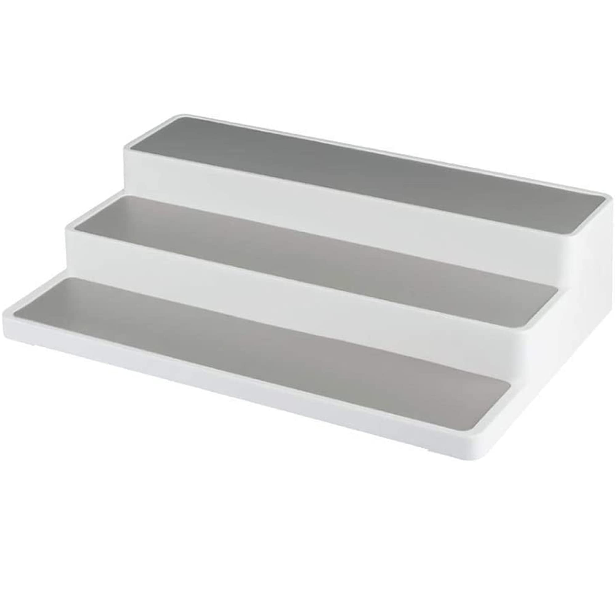 Sulfar Kitchen 3 Tiers Spice Racks NonSkid Cabinet Shelf Organizer Bottle Rack Holder (White)