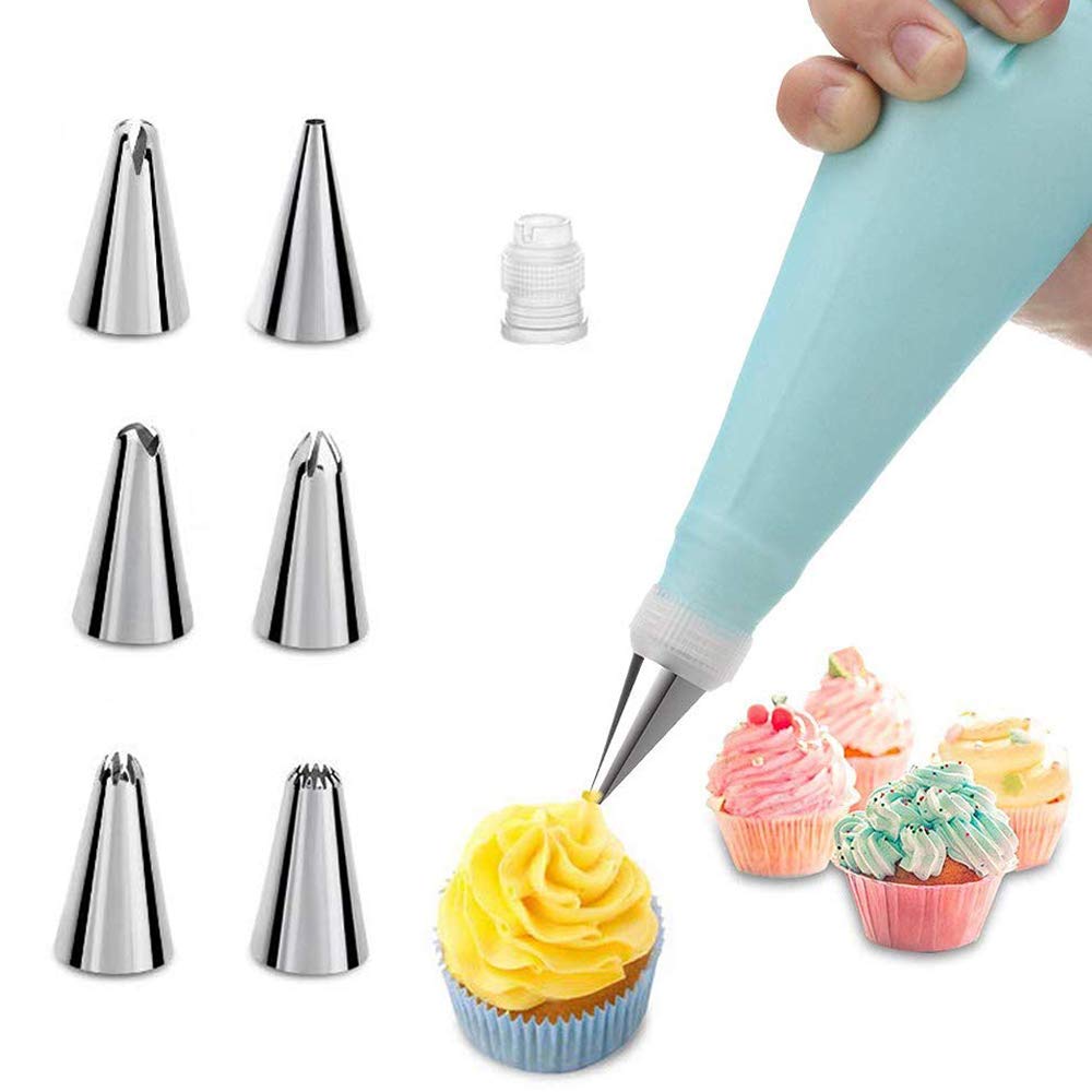 Piping Bag And Tips Cake Decorating And Baking Supplies Kit Includes Cupcake Icing Tips With Pastry Bag