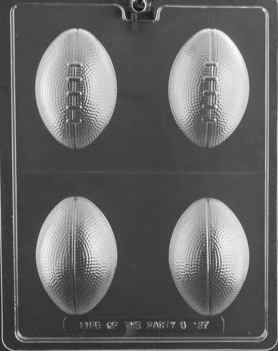 Football Chocolate Candy Mold, 3D Football Game Chocolate Candy Mold With  Molding Instructions