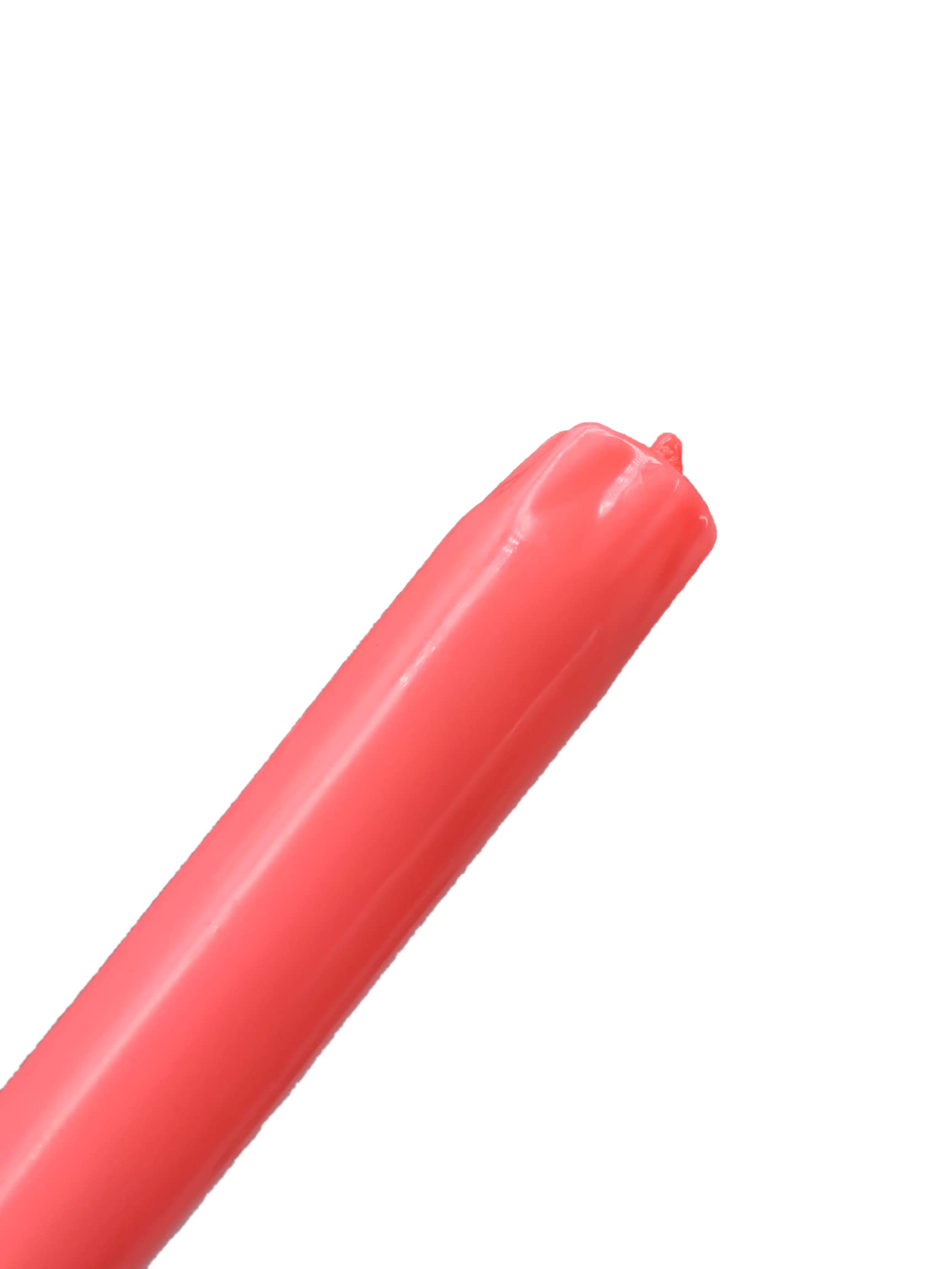 D'light Online Elegant Unscented Coral Taper Premium Quality Candles Hand-Dipped  Dripless and Smokeless - Set of 12 Individually Wrapped (12 Inch  Coral)