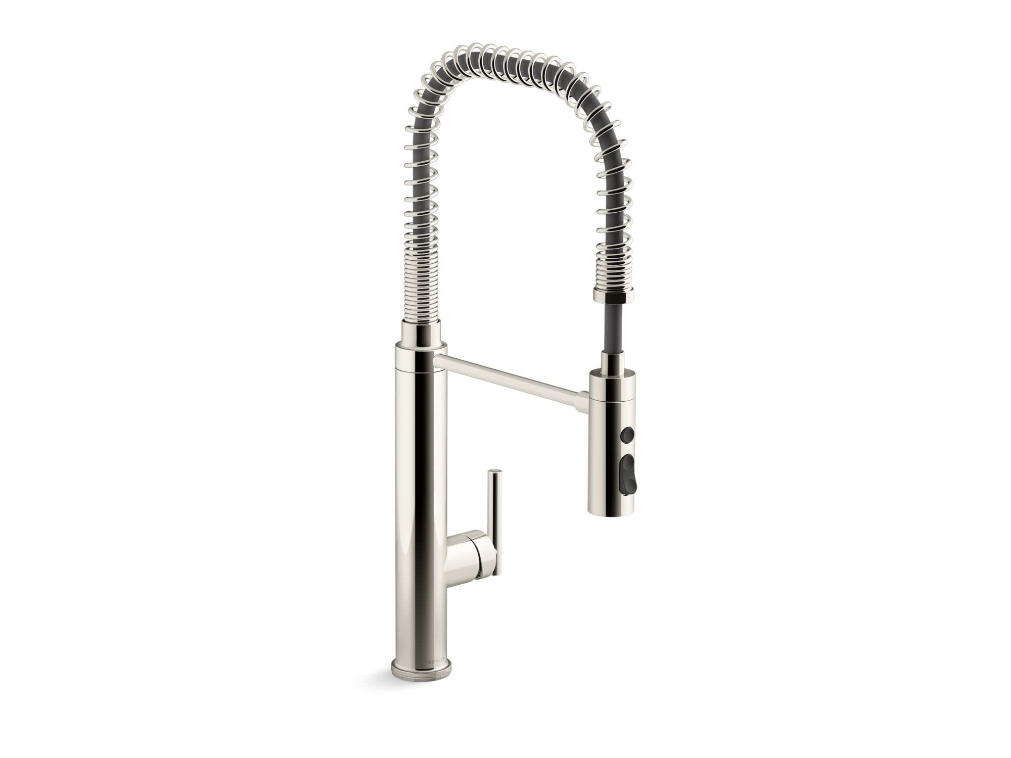 Kohler 24982-Sn Purist Semi-Professional Kitchen Sink Faucet With 3-Function Pull Down Sprayer, Vibrant Polished Nickel