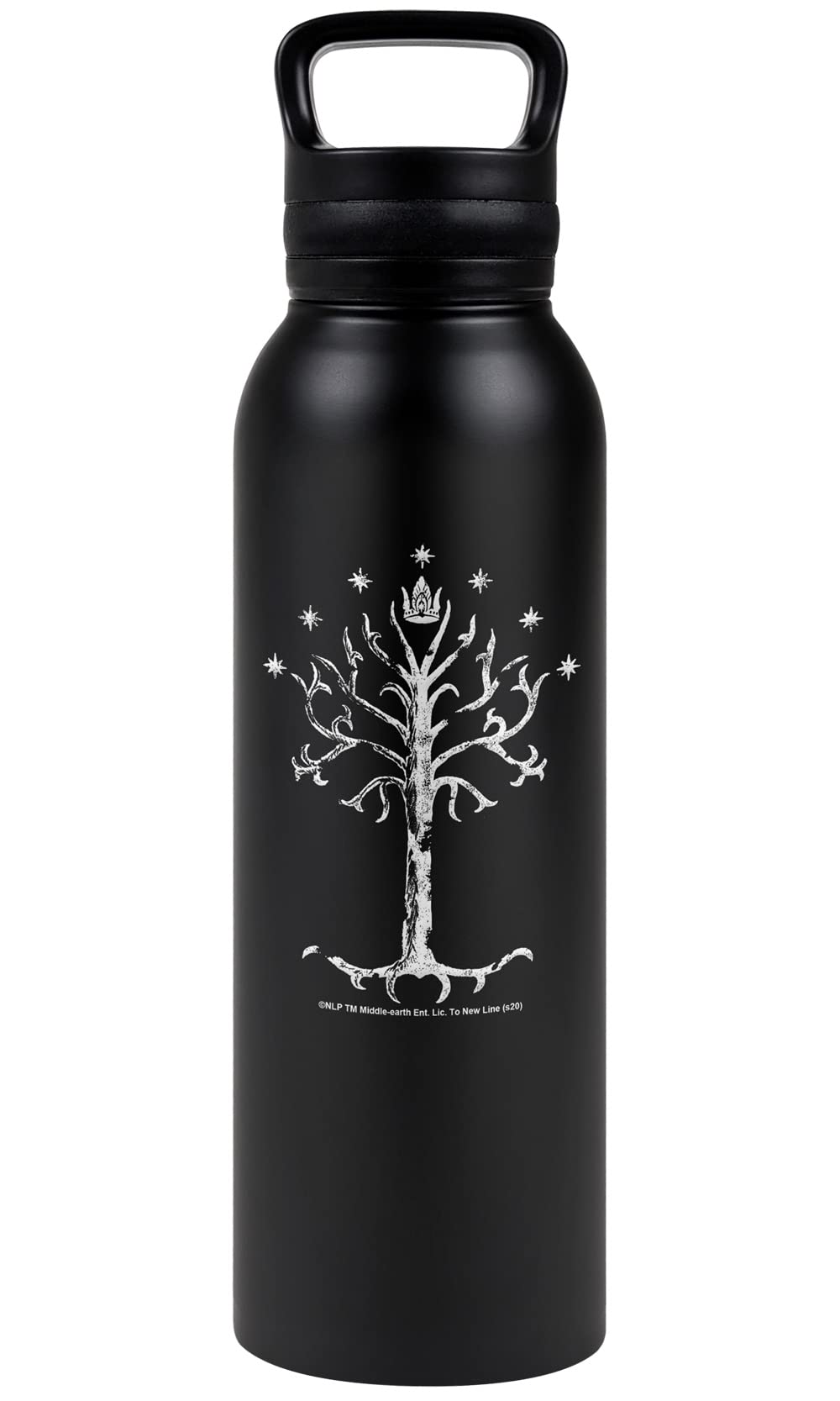Lord Of The Rings Official Tree Of Gondor 24 Oz Insulated Canteen Water Bottle, Leak Resistant, Vacuum Insulated Stainless Steel