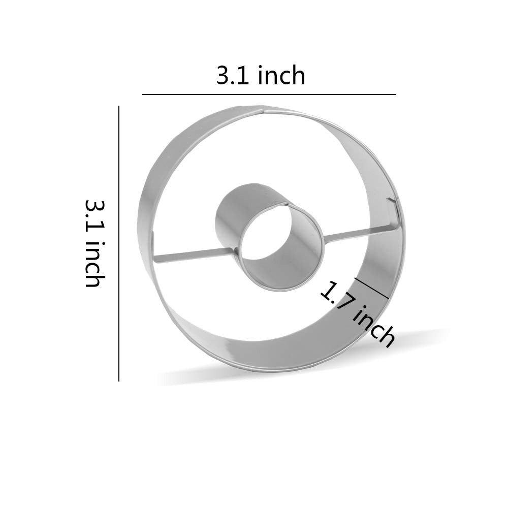 3.1 Inch Doughnut Cutter - Stainless Steel