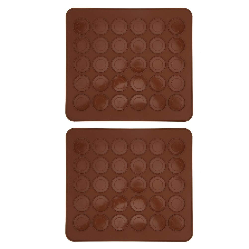 Silicone Macaron Mats, 2 Pieces Of 30-Grid Macaron Pads Non-Sticking Kitchen Baking Molds Mats Pads For Making Or Baking Macaron