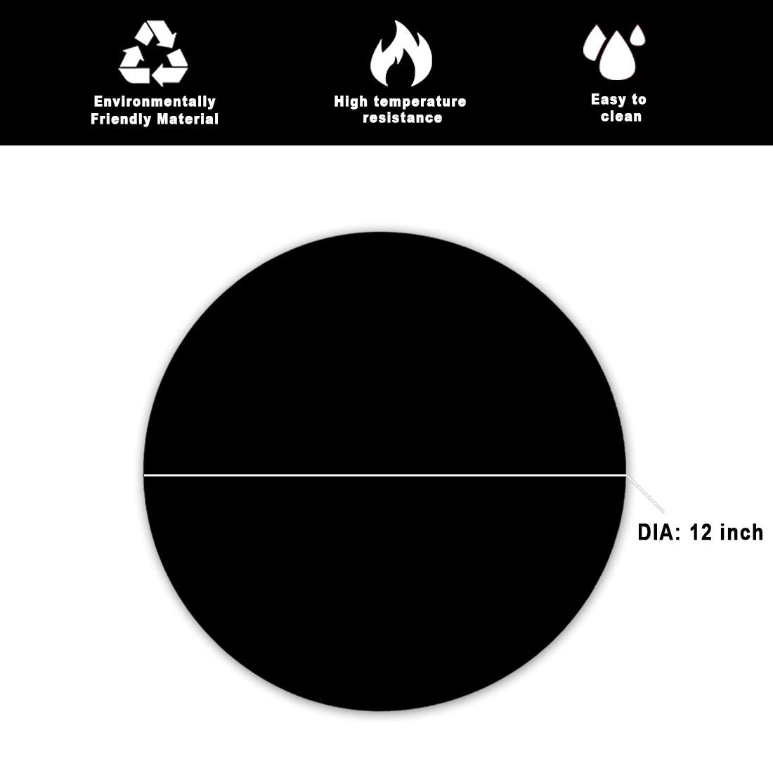 2 Pack Multi-Purpose Silicone Microwave Mat, 12 Inch Non Stick Silicone Baking Mats Oven Mat For Bottom Of Oven, Heat Resistant