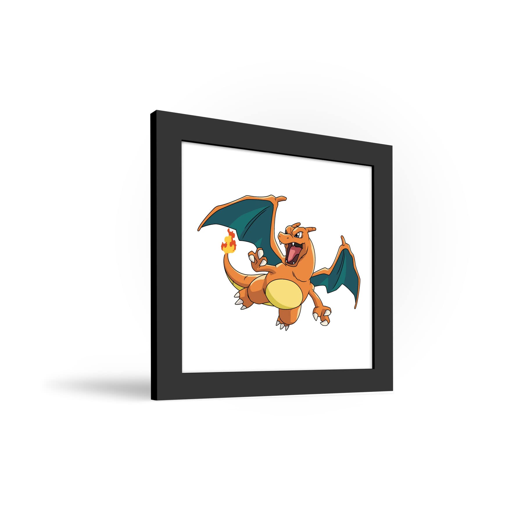 Trends International Gallery Pops Pokemon - Charizard Wall Art, Black Framed Version, 12'' X 12''