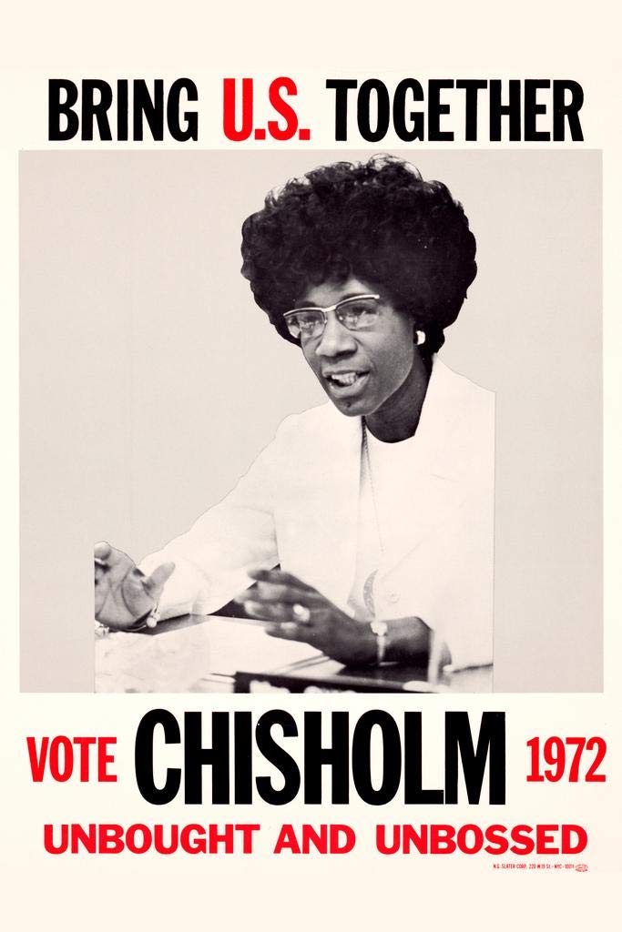 Shirley Chisholm For President 1972 Bring Us Together Campaign Cool Wall Art Print Poster 24X36