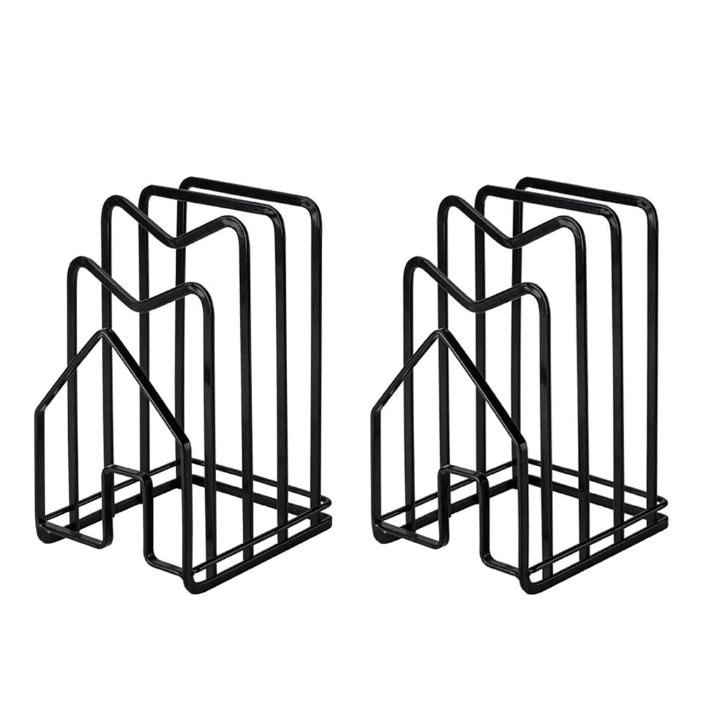 Sunficon 2 Pack Cutting Board Racks Holders Pot Pan Lids Holders Chopping Board Organizers Thin Bakeware Trays Dry Display Stand