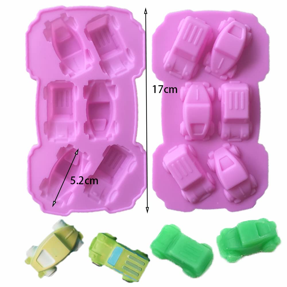 Set Of 5 Different Tire Wheel Carton Car Shape Boy Toy Silicone Molds For Diy Fondant Candy Making Chocolate Mold Desserts Ice C