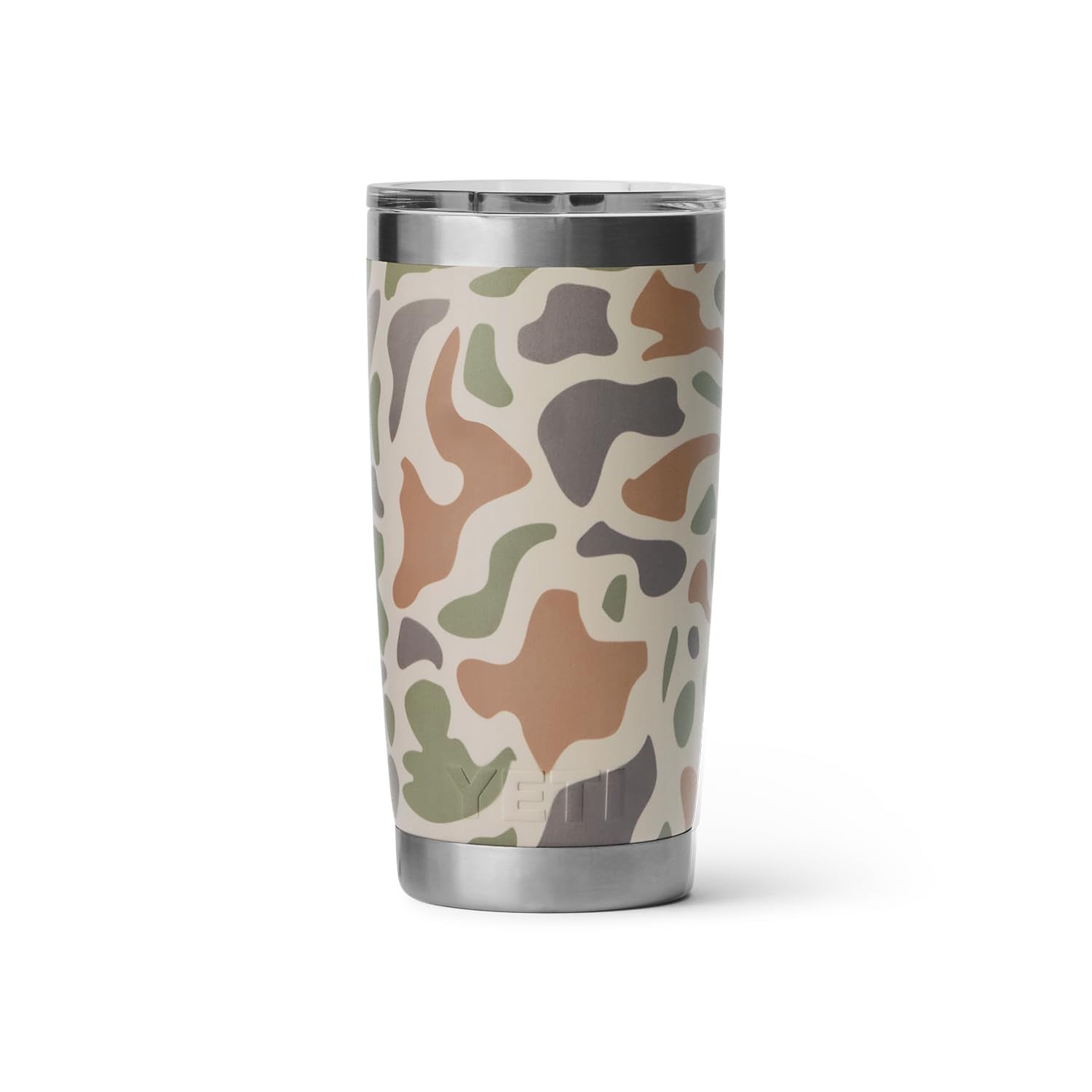 YETI Rambler 20 oz Tumbler, Stainless Steel, Vacuum Insulated, Tan Camo, Model 21071505440