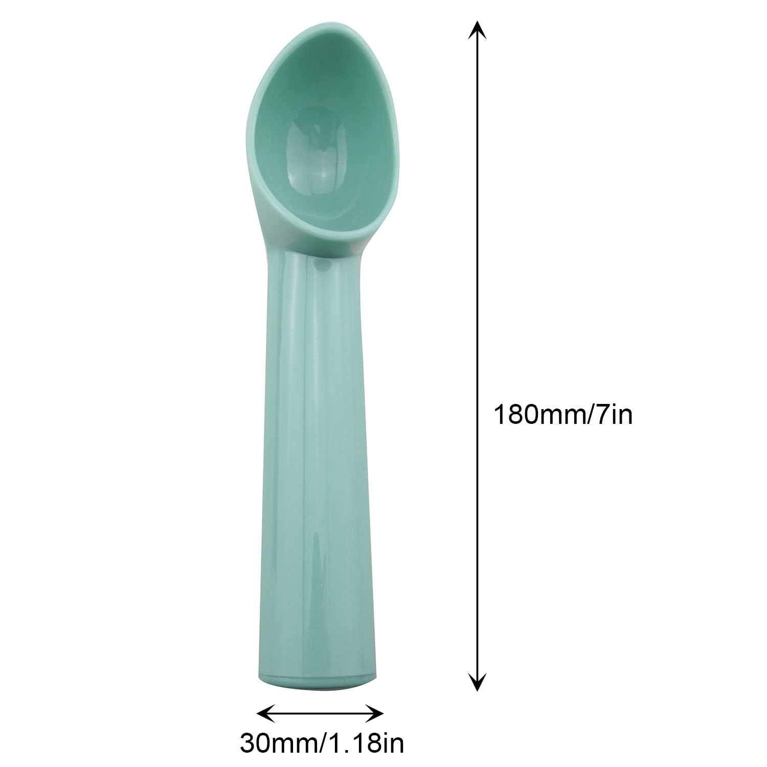 Jcbiz 4Pcs Plastic Ice Cream Scoop Fruit Spoons Melon Baller Watermelon Scooper Kitchen Accessories 4 Colors (Gray, Rose Pink, B
