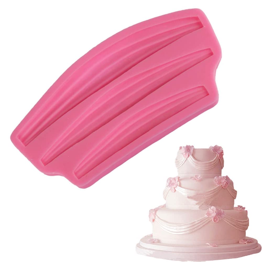 Sizes Vintage Swag Cake Border Wedding Palace Riband For Sugar Paste Gumpaste Silicone Mold Diy Chocolate Candy Fondant Cake Dec