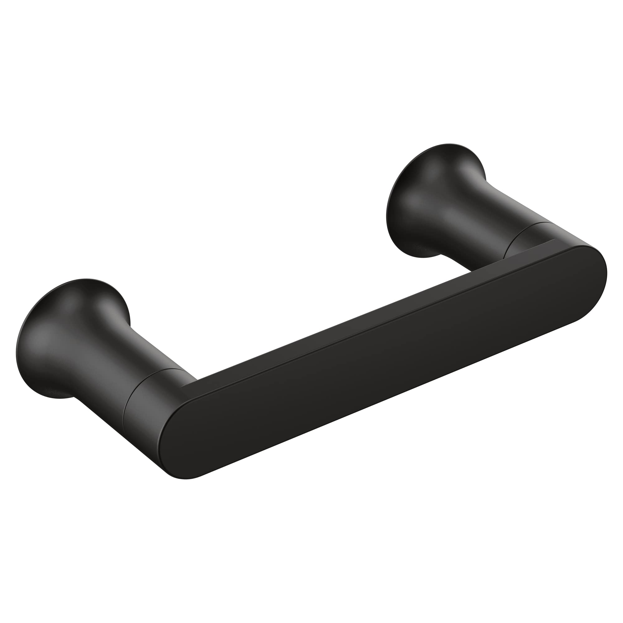Moen Genta Lx Matte Black Modern Wall Mount Pivoting Toilet Paper Holder, Modern Toilet Roll Holder For Bathroom, Bh3808Bl
