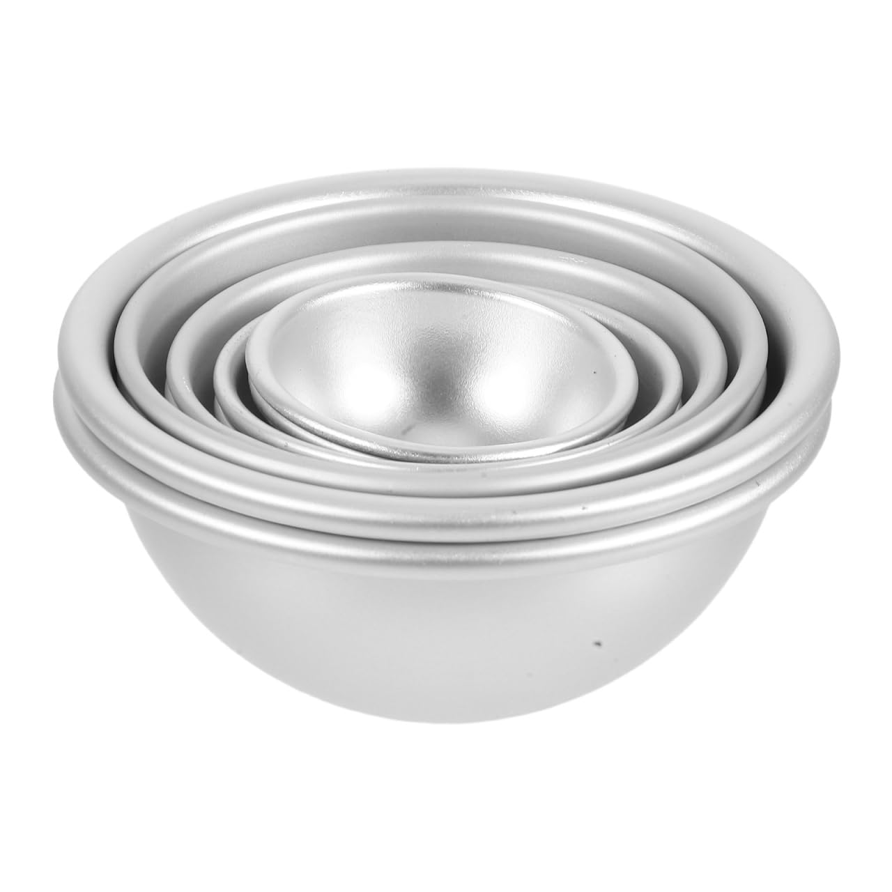 Mobestech 10Pcs Cake Mold Set Half Round Ball Cake Hemisphere Baking Mold for Home Baking Birthday Parties Nonstick Aluminum All