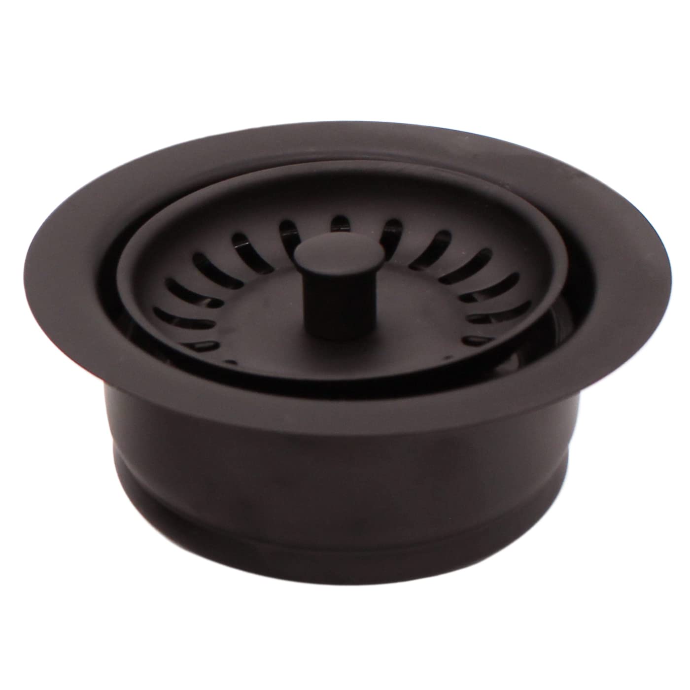 Westbrass D2089Sev-12 3-1/2'' Kitchen Sink Waste Disposal Drain Flange And Basket Strainer, Oil Rubbed Bronze