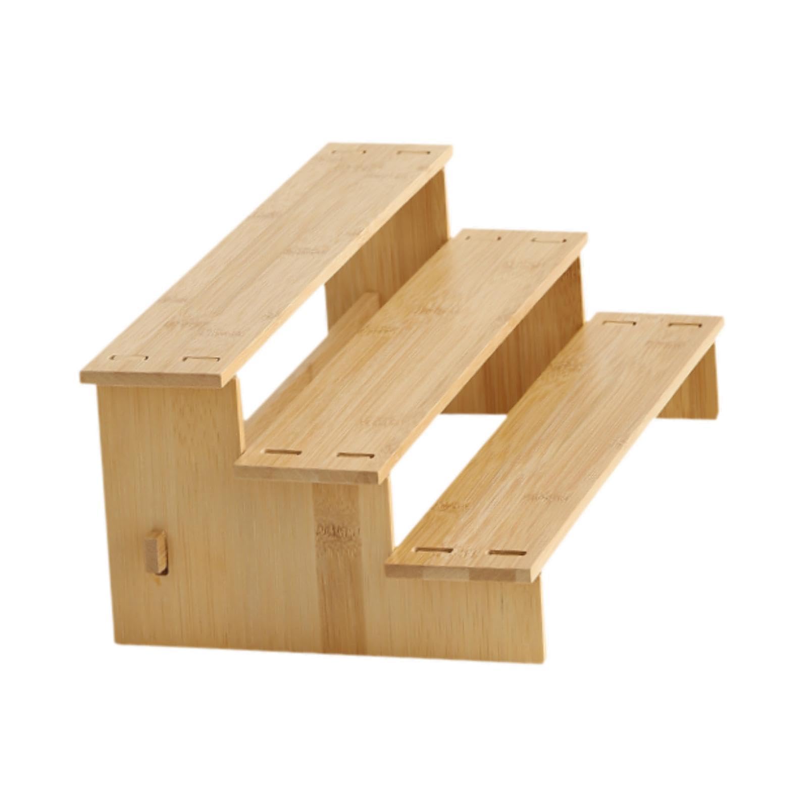 Merishopp Bamboo Tiered Spice Rack Party Cooking Living Room Dessert Kitchen Organizer