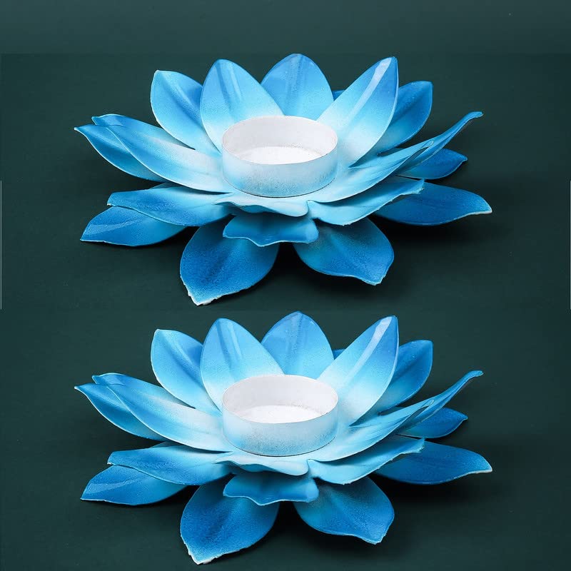 ekysa dekor Metal Candle Holder for Festival Decoration Like Diwali, Christmas and Home Decoration for Table Centerpiece, Rangol