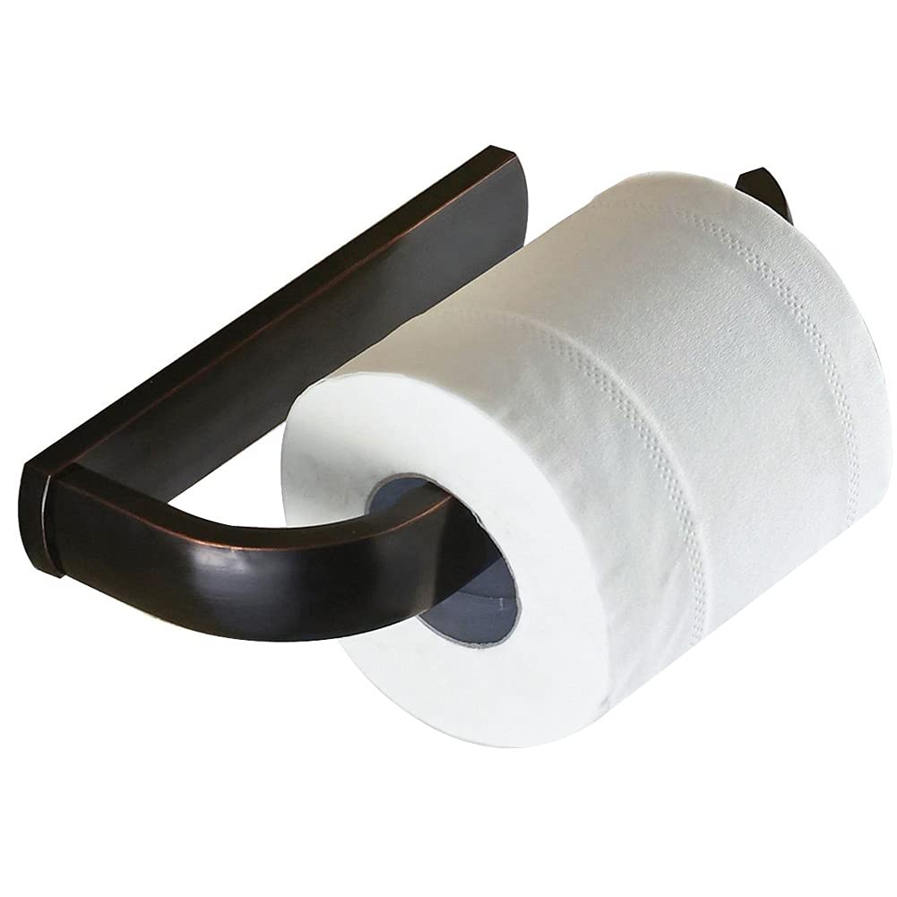 Wincase Bronze Toilet Paper Holder, Oil Rubbed Paper Roll Holder, Farmhouse Toilet Tissue Holder Orb Wall Mounted Vertical Brass