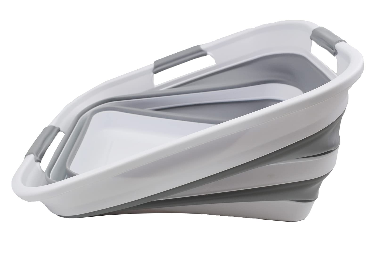 Sammart 30L(8 Gallon) Collapsible Plastic Laundry Basket - Foldable Pop Up Storage Container/Organizer - Space Saving Hamper/Bas