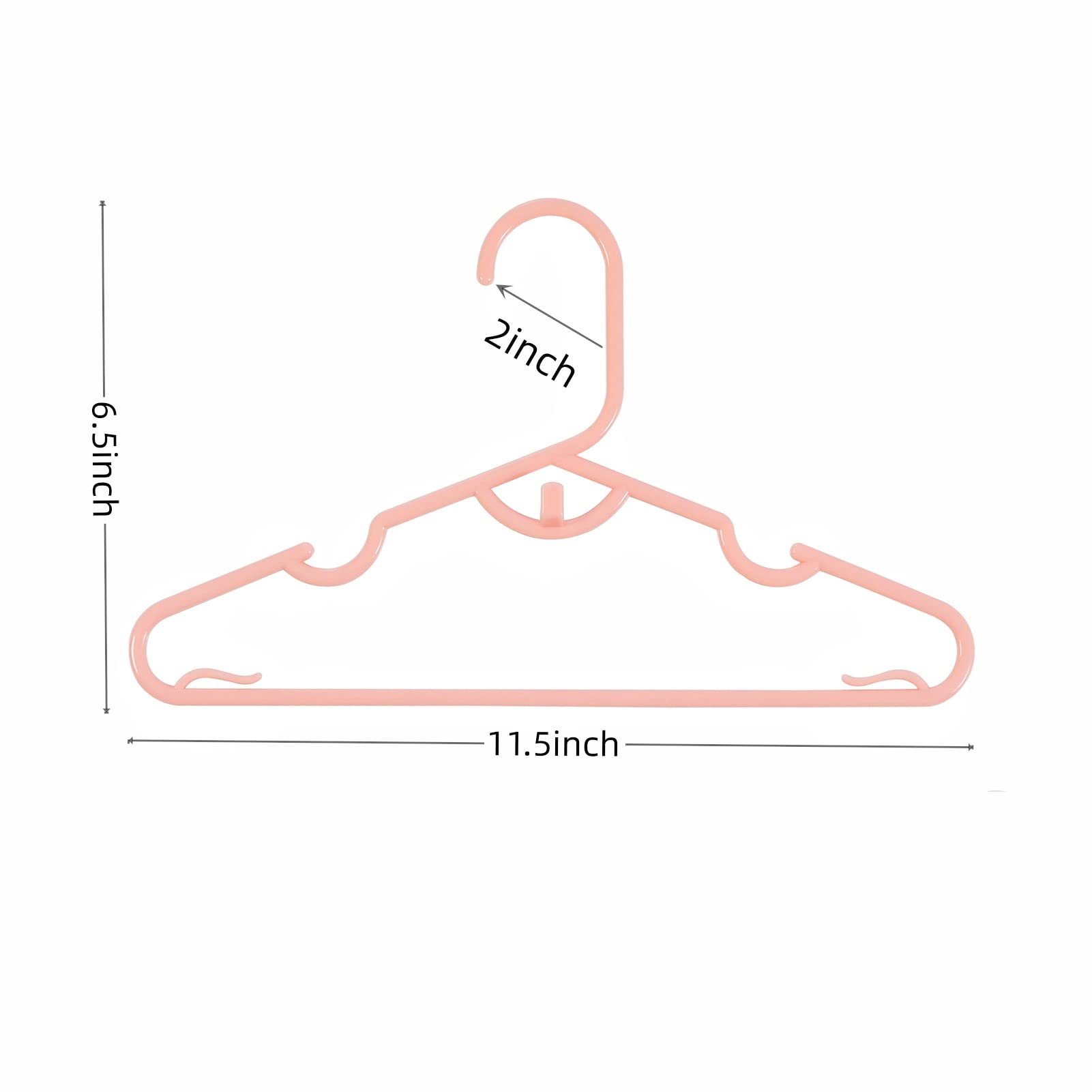 60Pcs Pink Baby Nursery Closet Hangers,Non-Slip Laundry Infant Pant Hanger For Newborn Clothes Gift,Stackable Hangers,Save Space