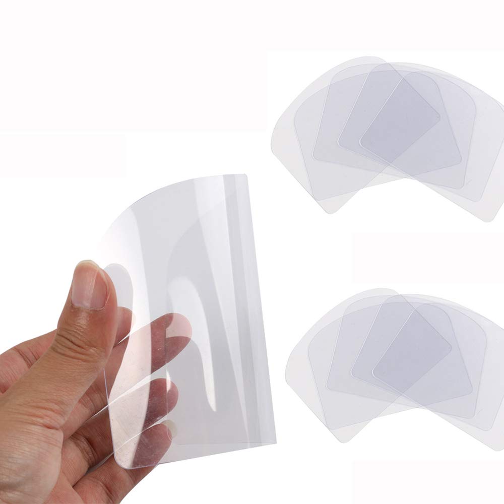 Gracilaria 20Pcs Transparent Cake Cream Scraper Icing Smoother Flexible Plastic Cake Scraper Smoother For Bakery Pastry Cake Dec