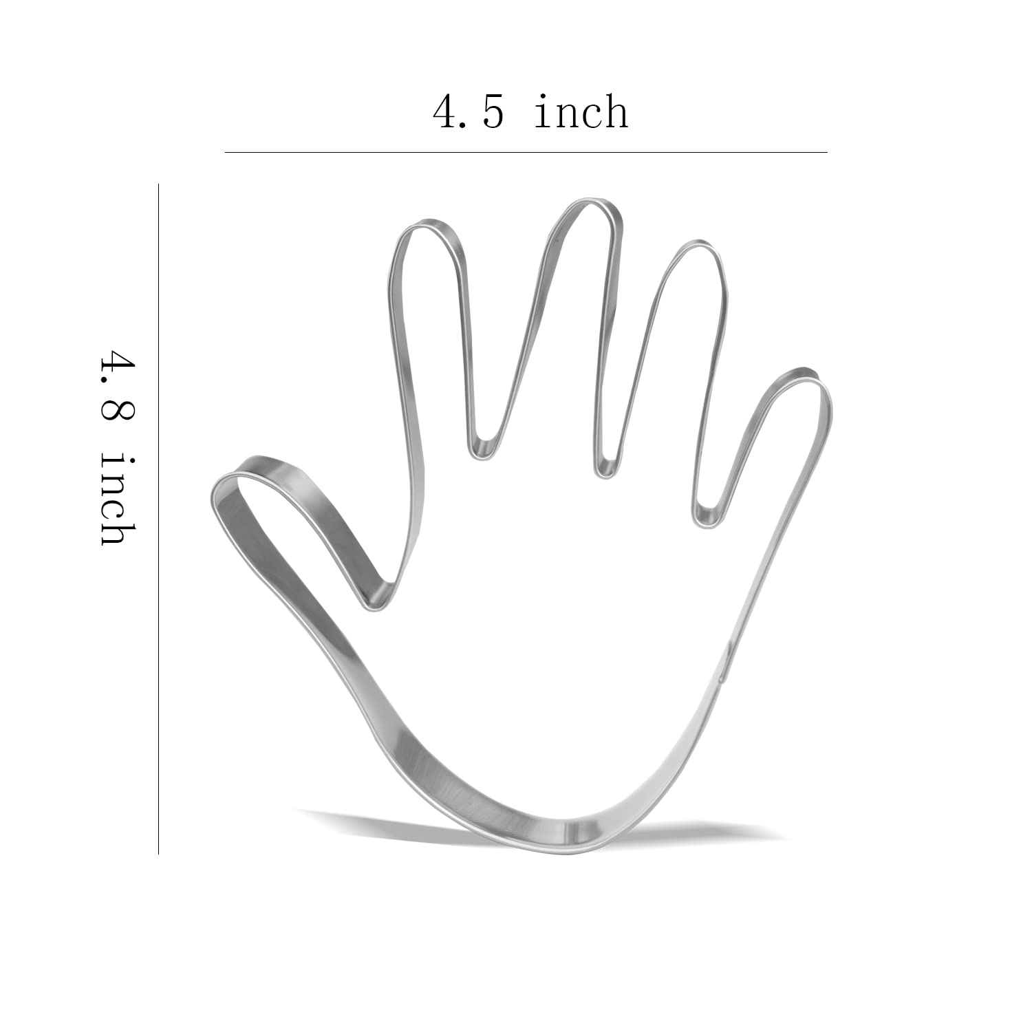 Keewah 4.8 Inch Hand Cookie Cutter - Stainless Steel