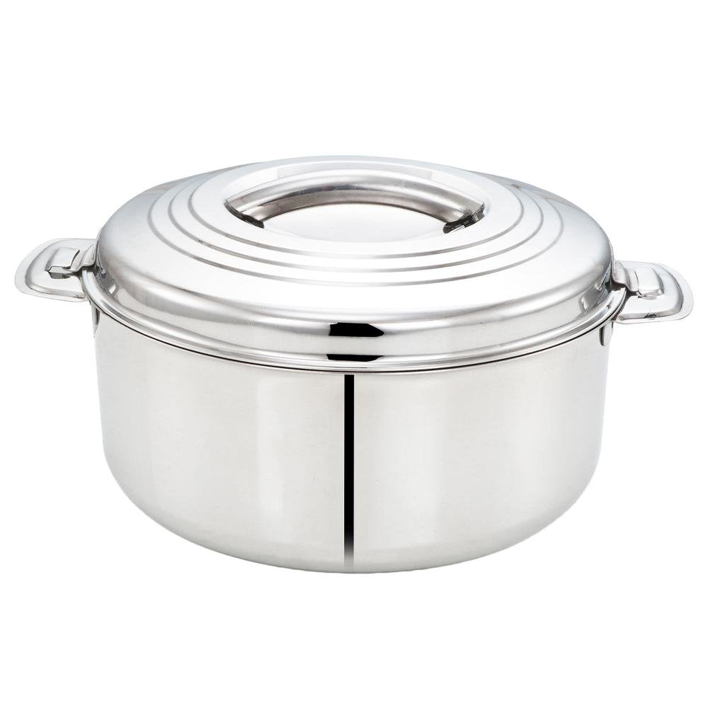 Tabakh 3.5-Liter Stainless Steel Casserole Hot-Pot Food Warmer & Serving Bowl, 3500Ml