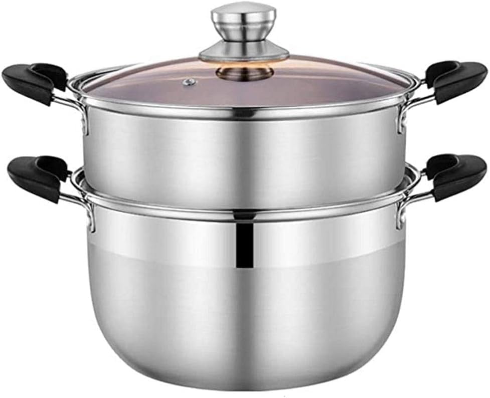 Consila Small Ss Boiler With Lid 2 Tier Boiler Pot With Lid Cookware Pot Stainless Steel Induction Bottom Steamer/Modak/Momo Mak