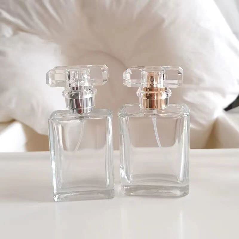 Yorror 2 Pack Clear Glass Perfume Atomizer,100Ml Empty Refillable Perfume Spray Bottle For Men And Women,Portable Fragrance Fine