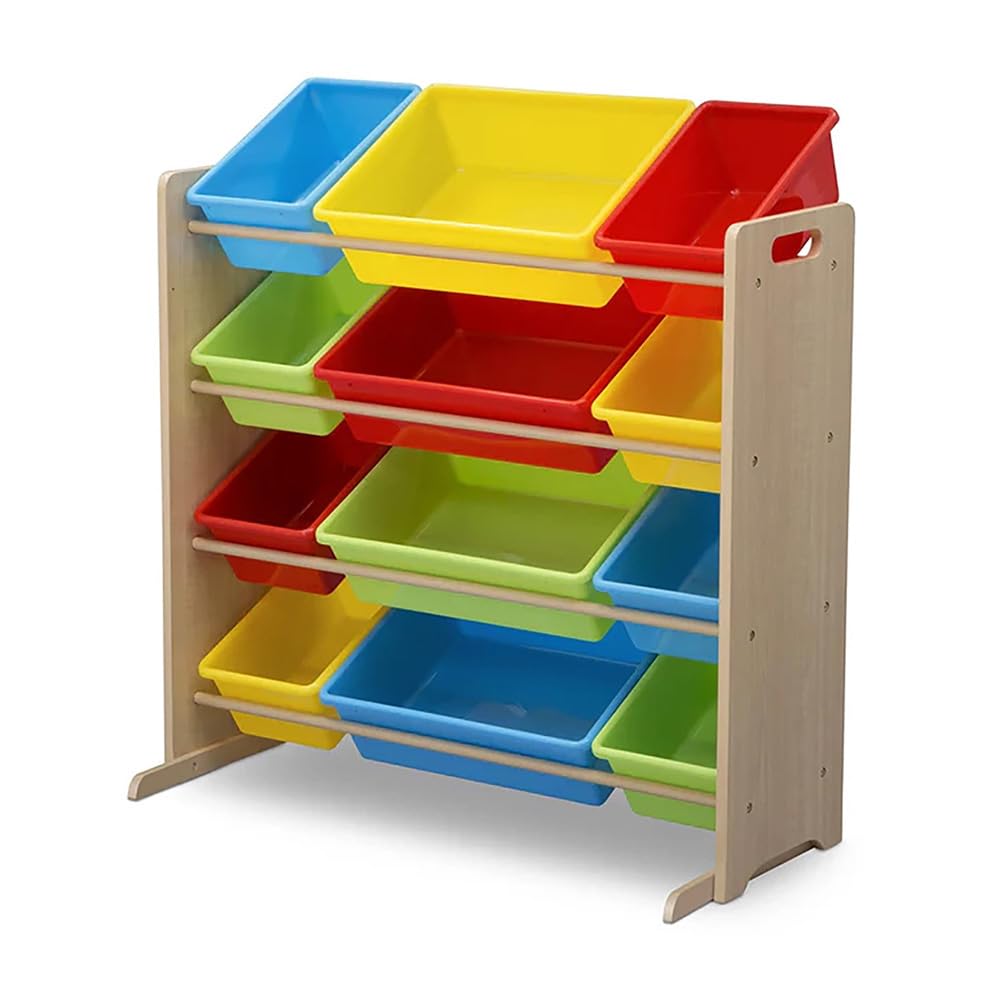 Usa Toy Organizer With 9 Removable Bins, Kids Storage Shelf For Playroom