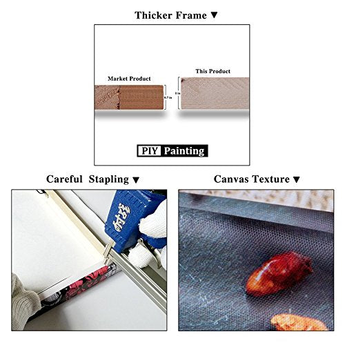 Cool Eagle Wall Art Decor For Bedroom, Piy Fierce Bald Eagle Under Moon Night Picture, Awesome Black And White Canvas Prints Dec