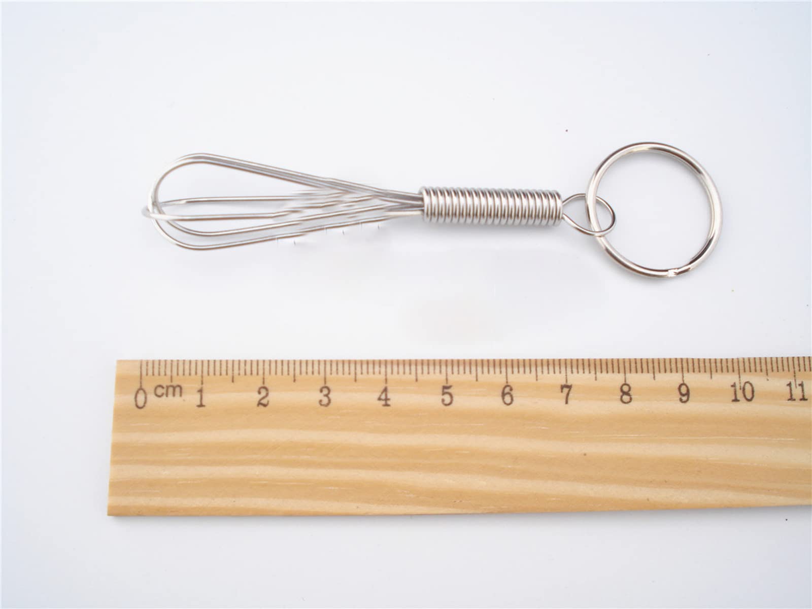 Zittop Mini Whisk Keychain Novelty For Chef Cook Foodie, Silver
