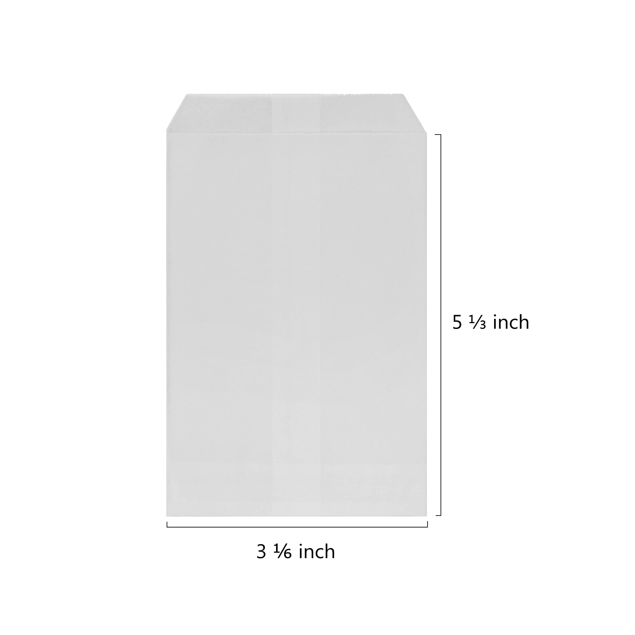 White Small Flat Greaseproof Paper Bags 3x5 for Bakery Cookies Treat Candies Dessert Chocolate Soap Wedding Tossing  Stamps  Party Favor  Pack of 100 by Quotidian (3