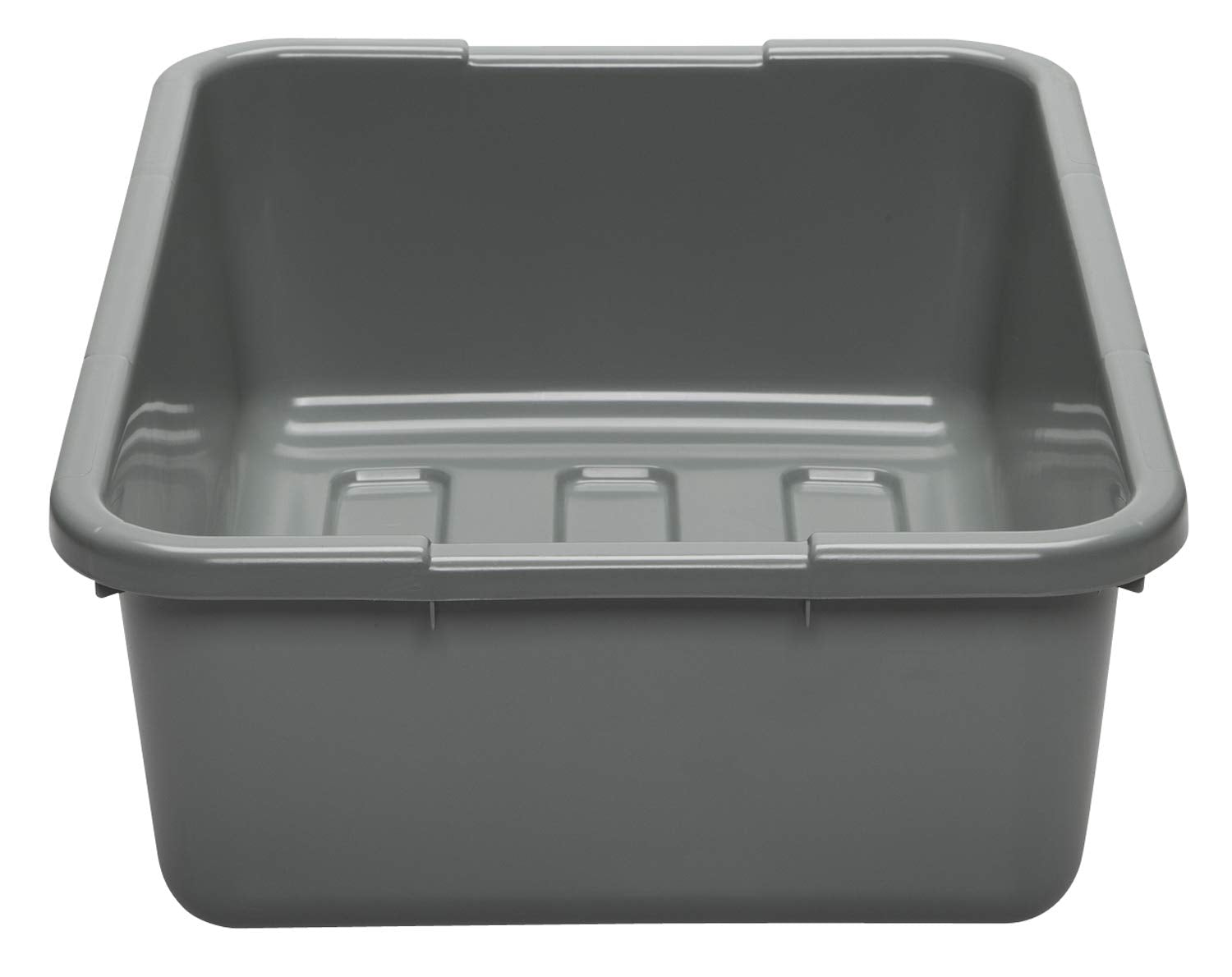 Cambro 21157Cbp180 Cambox 21'' X 15'' X 7'' Light Gray Polyethylene Plastic Bus Box With Ribbed Bottom