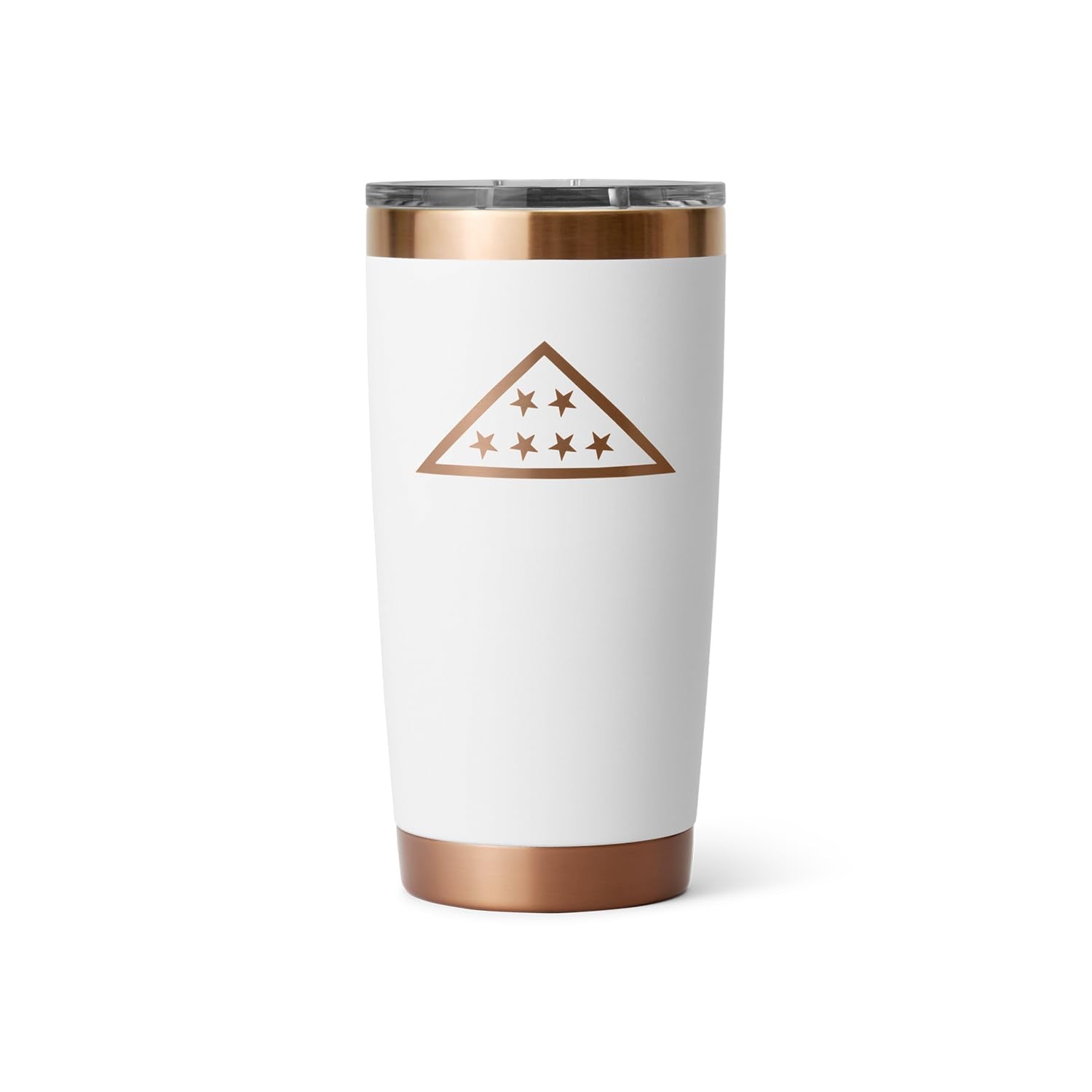 Yeti Rambler 20 Oz Tumbler, Stainless Steel, Vacuum Insulated With Magslider Lid, Folds Of Honor - White