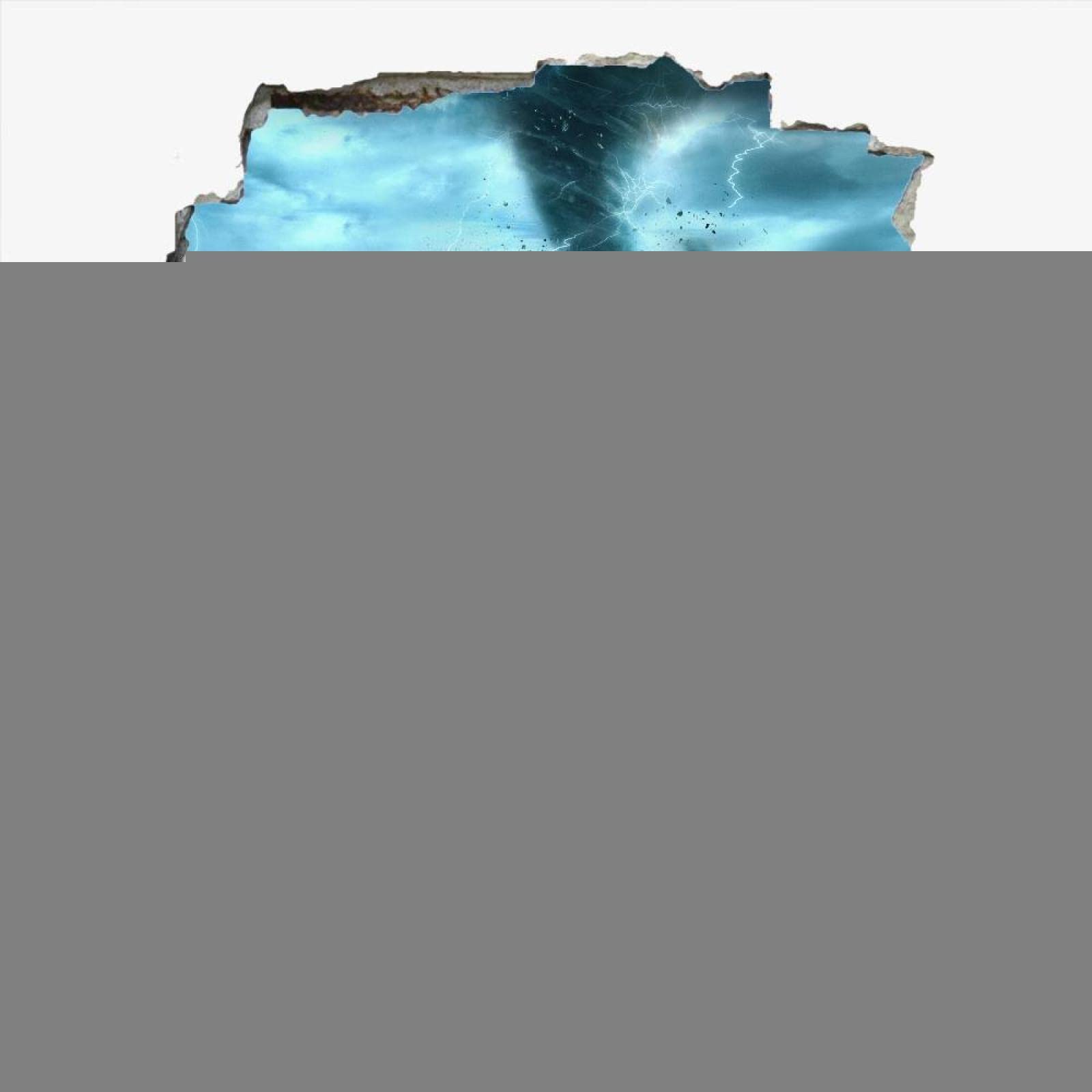 Landscape 3D Wall Decor, Tornado Removable Wall Sticker Room Nature Mural Decals Wall Hole Decal for Girls Kids Bedroom Nursery
