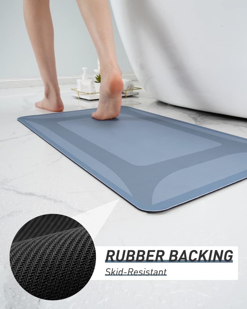 Sixhome-Bath Mat Rug-Quick Dry Absorbent Rubber Backed Bathroom Mat Thin Bathroom Rugs Fit Under Door-Bath Mats For Bathroom Flo