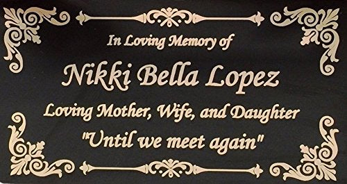 Beautifully Engraved Plaque, Plate, Name Plate in Black and Gold - 4.5 x 2.5 and More Sizes