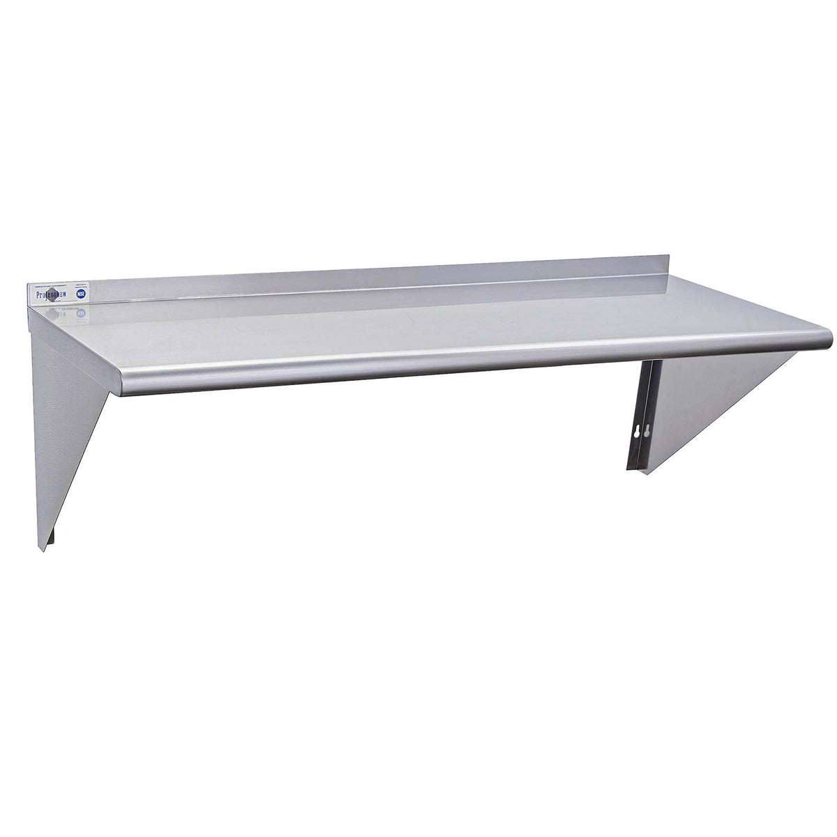 Profeeshaw Nsf Stainless Steel Shelf 14? X 36?, 300 Lb Commercial Shelves Wall Mounted Metal Shelving With Backsplash And 2 Brac