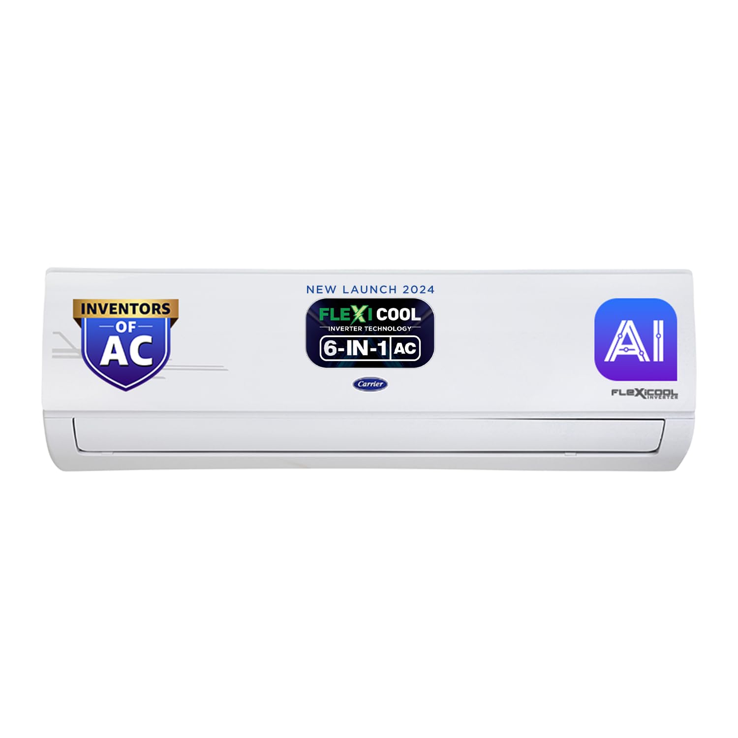 Carrier 2 Ton 5 Star Ai Flexicool Inverter Split Ac (Copper, Convertible 6In1 Cooling,Dual Filtration, Auto Cleanser, Ester Ex