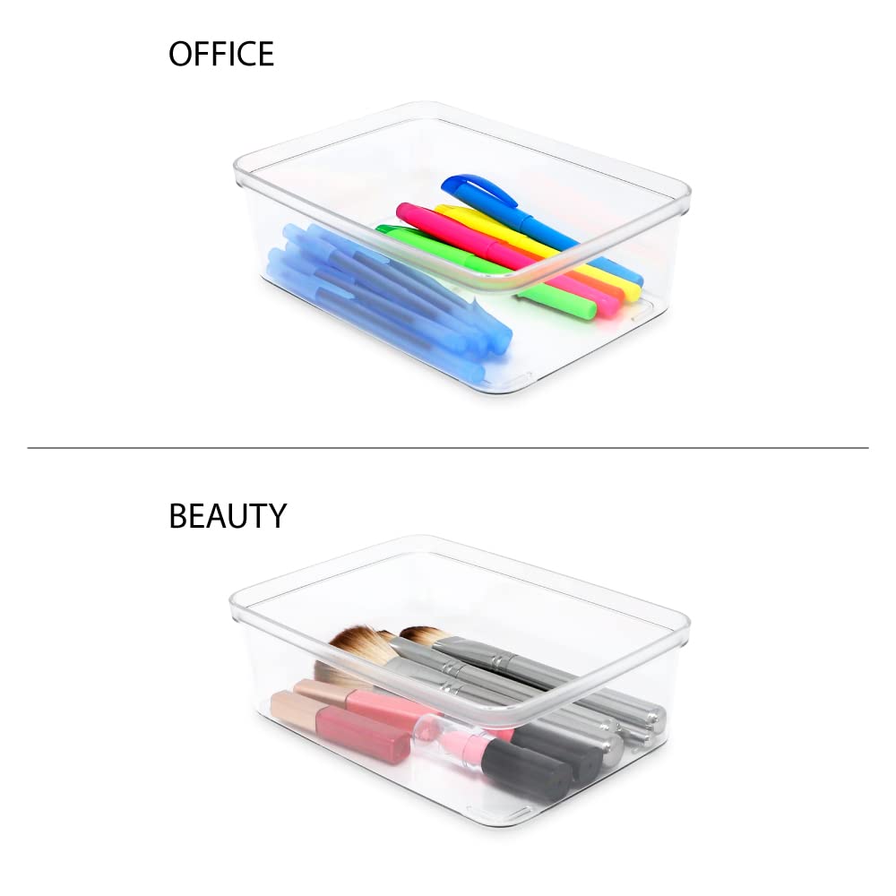 Isaac Jacobs 5-Pack Small Clear Storage Bins (5.5