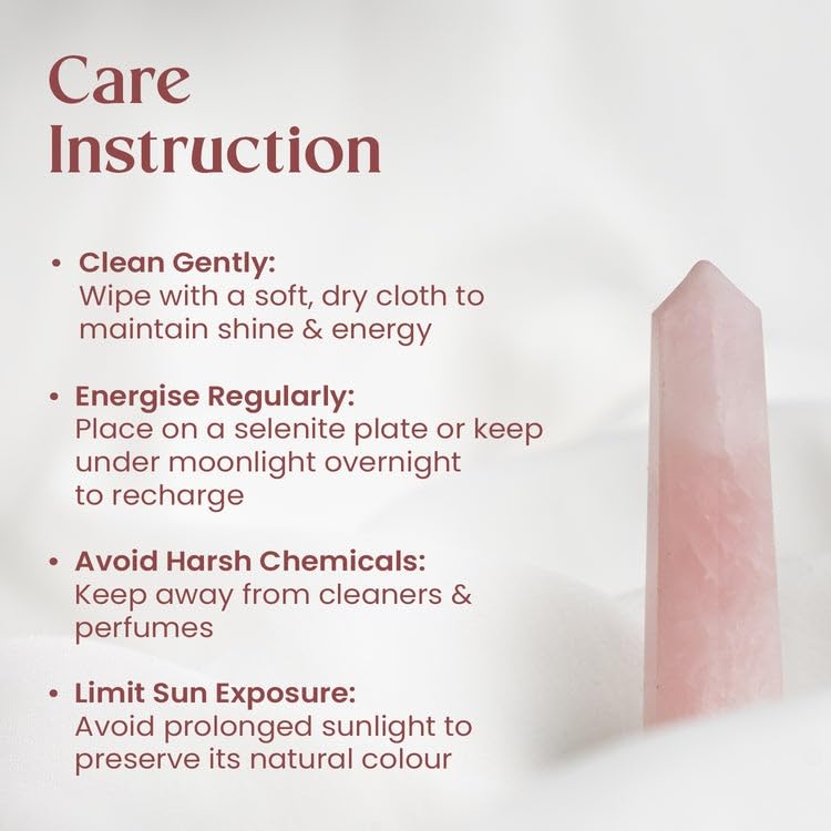Astrotalk Love Attraction Crystal Tower | Natural Rose Quartz Stone for Self-Love, Harmony & Relationship Energy | Vastu Items for Home Decor | Office Table Decoration Items | Gift for Man & Woman