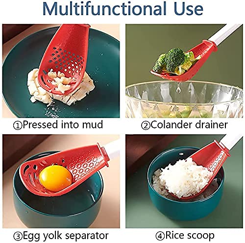 6In1 Multifunctional Kitchen Cooking Spoon- Kitchen Gadgets Strainers For Egg Yolk Separator- Grater Masher- Colander Skimmer Sc