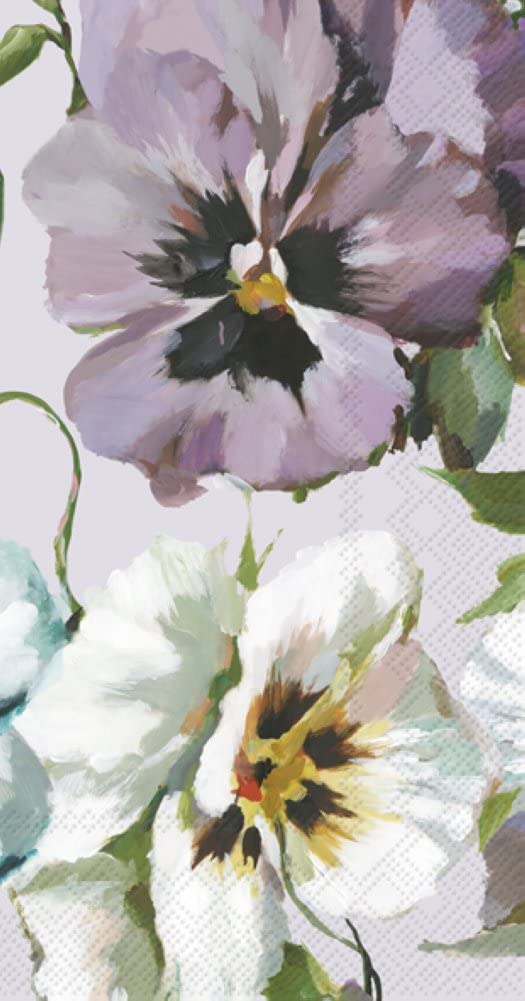 Ihr Ideal Home Range - Paper Napkins Martha Light Lilac 16-Count 3-Ply Guest Towel 8.5 X 4.5 Inches