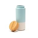 SOMA Insulated Ceramic Mug with Bamboo Lid  Mint  12oz